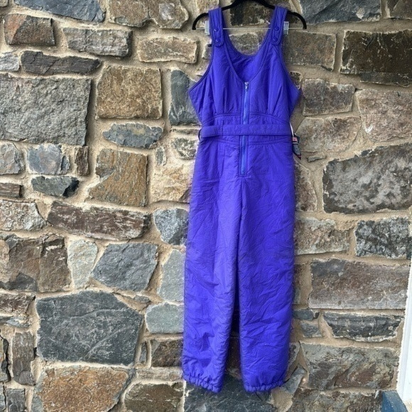 NWT Herman's Violet Blue Ski Bib Size medium - Picture 1 of 8
